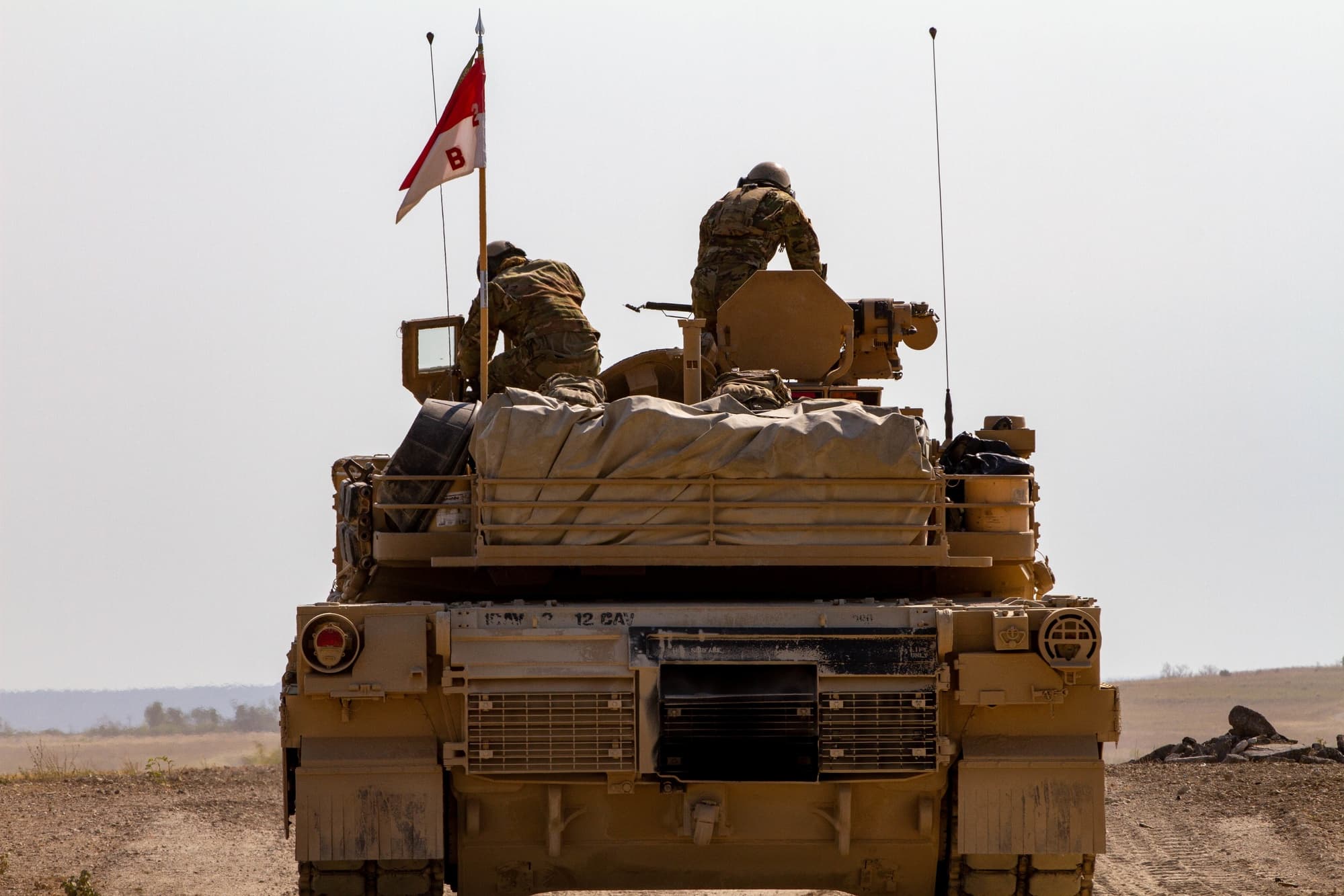 An Army M1 Abrams tank during a field training exercise